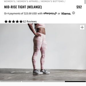 Nobull dusty rose mid-rise leggings